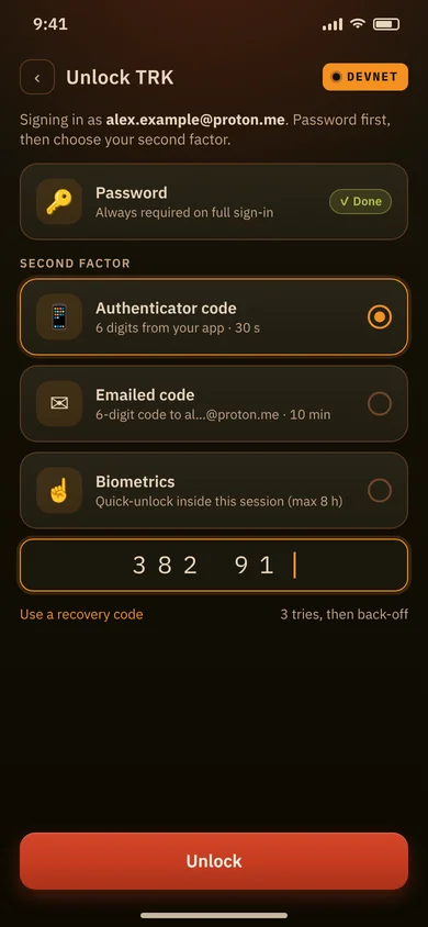 Mockup: sign-in method picker